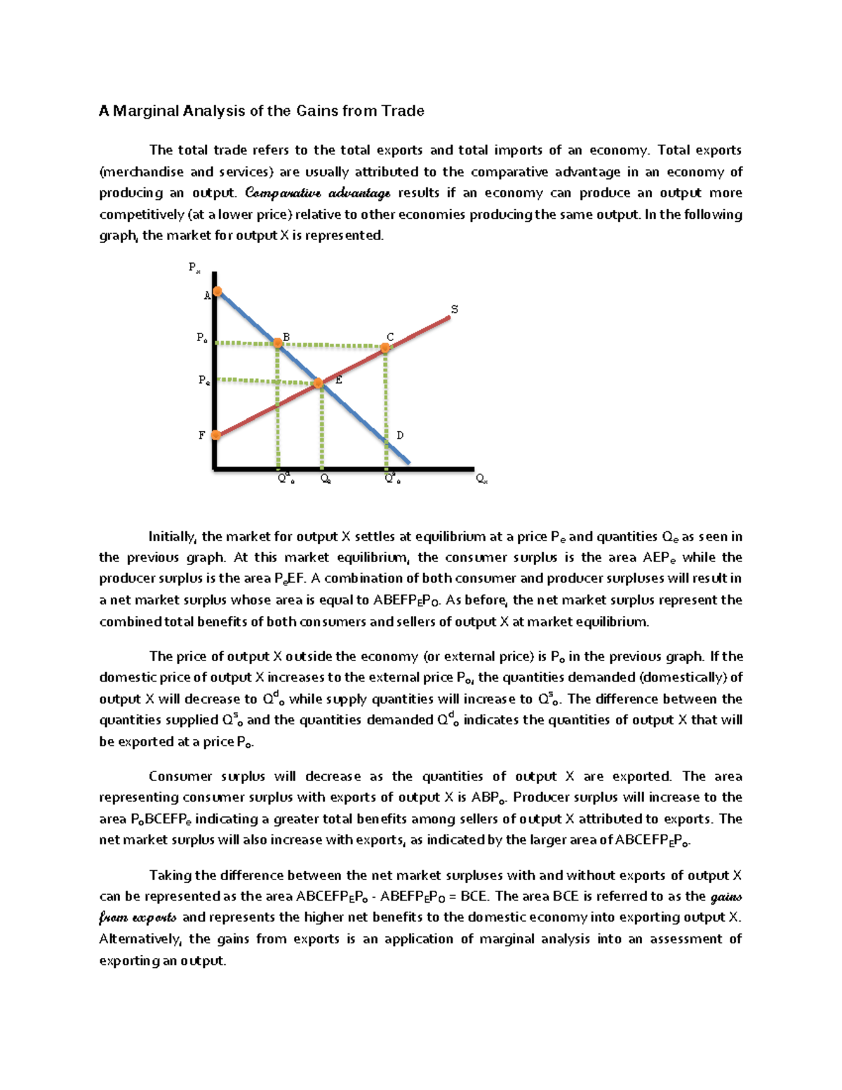 Fdnecon: Marginal Analysis of Gains from Trade and Exports - Studocu