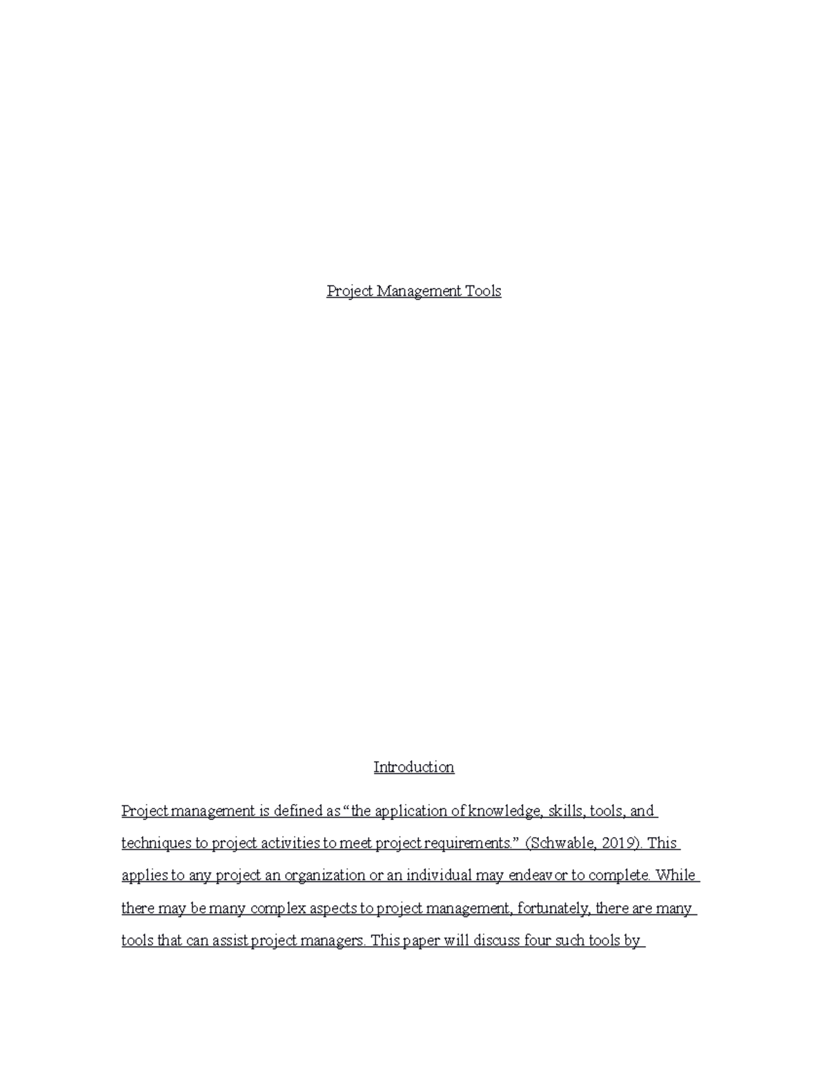 Week 1 Homework - Compare Project Management Tools - Project Management ...