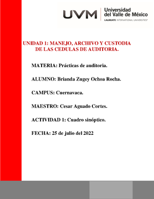 Cuestionario de Control Interno en Recursos Humanos - Actividad 5 AUD-3 ...