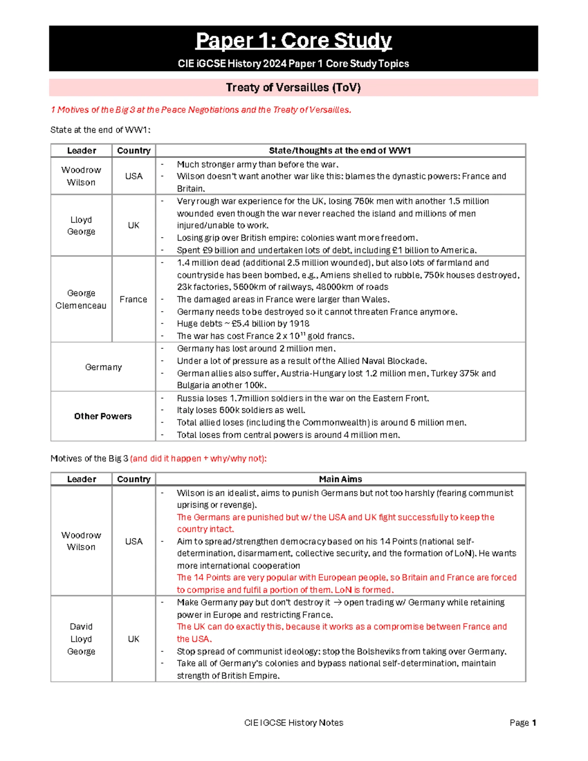 Cold War Part B: Planned Answers for IGCSE History Exam - Studocu