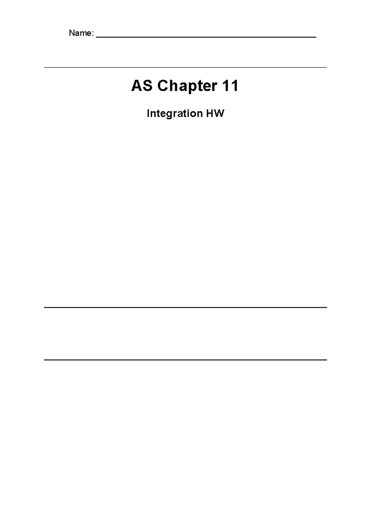 AS Chapter 11 Integration Homework Questions and Solutions - Studocu