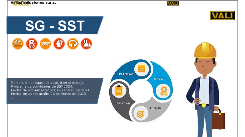 Plan y programa anual de seguridad y salud en el trabajo 2024 - SG ...