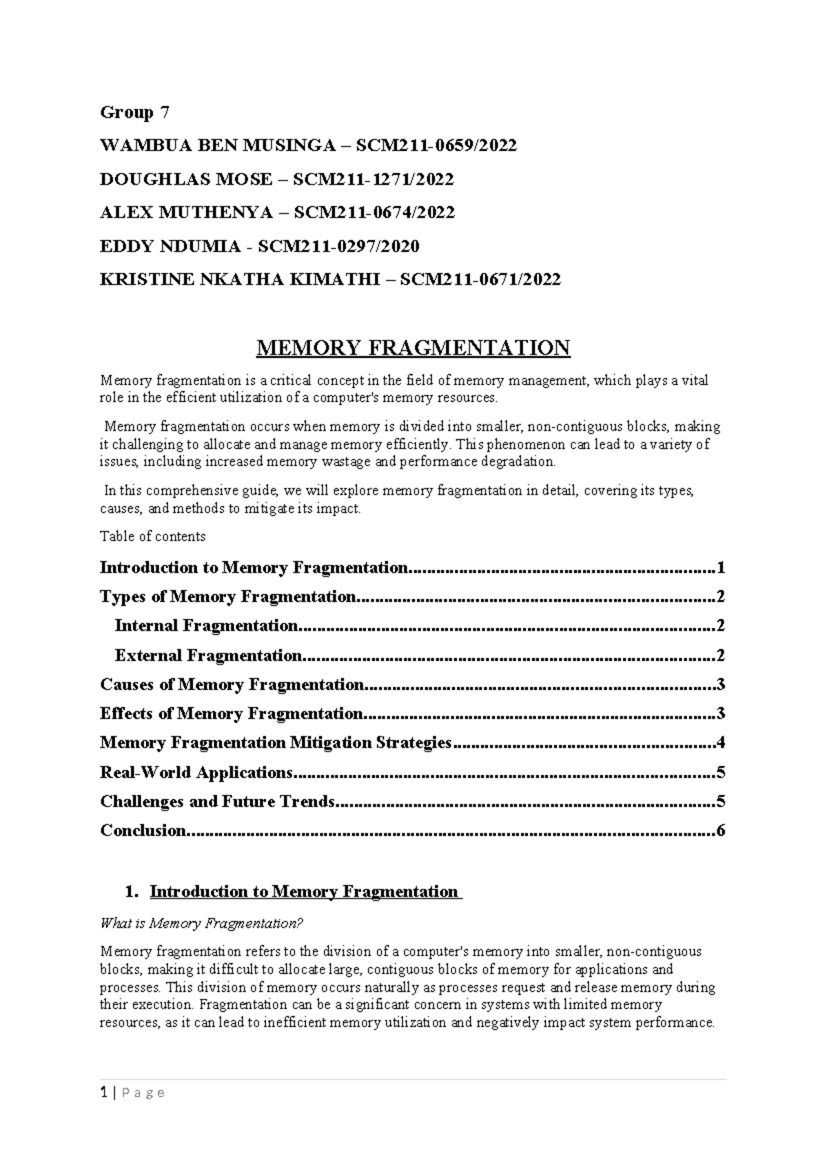 SCM211 Memory Fragmentation: Causes, Effects, & Mitigation Strategies ...