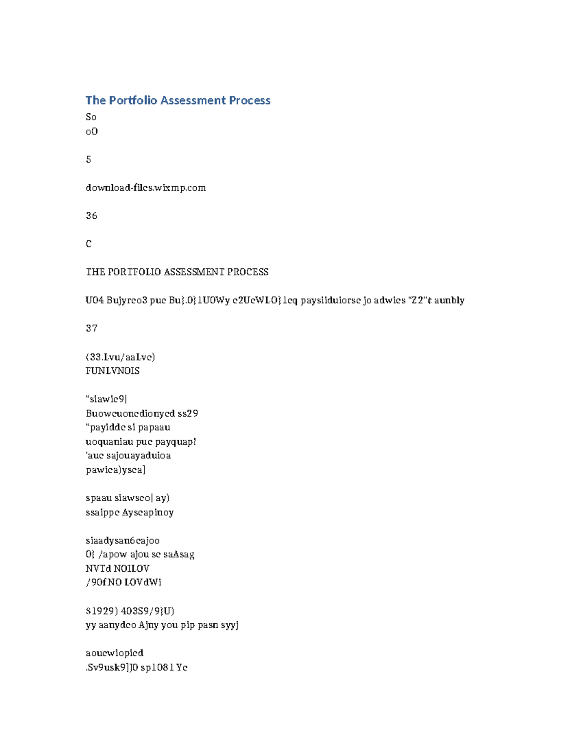 U04 Portfolio Assessment Process Overview - Studocu
