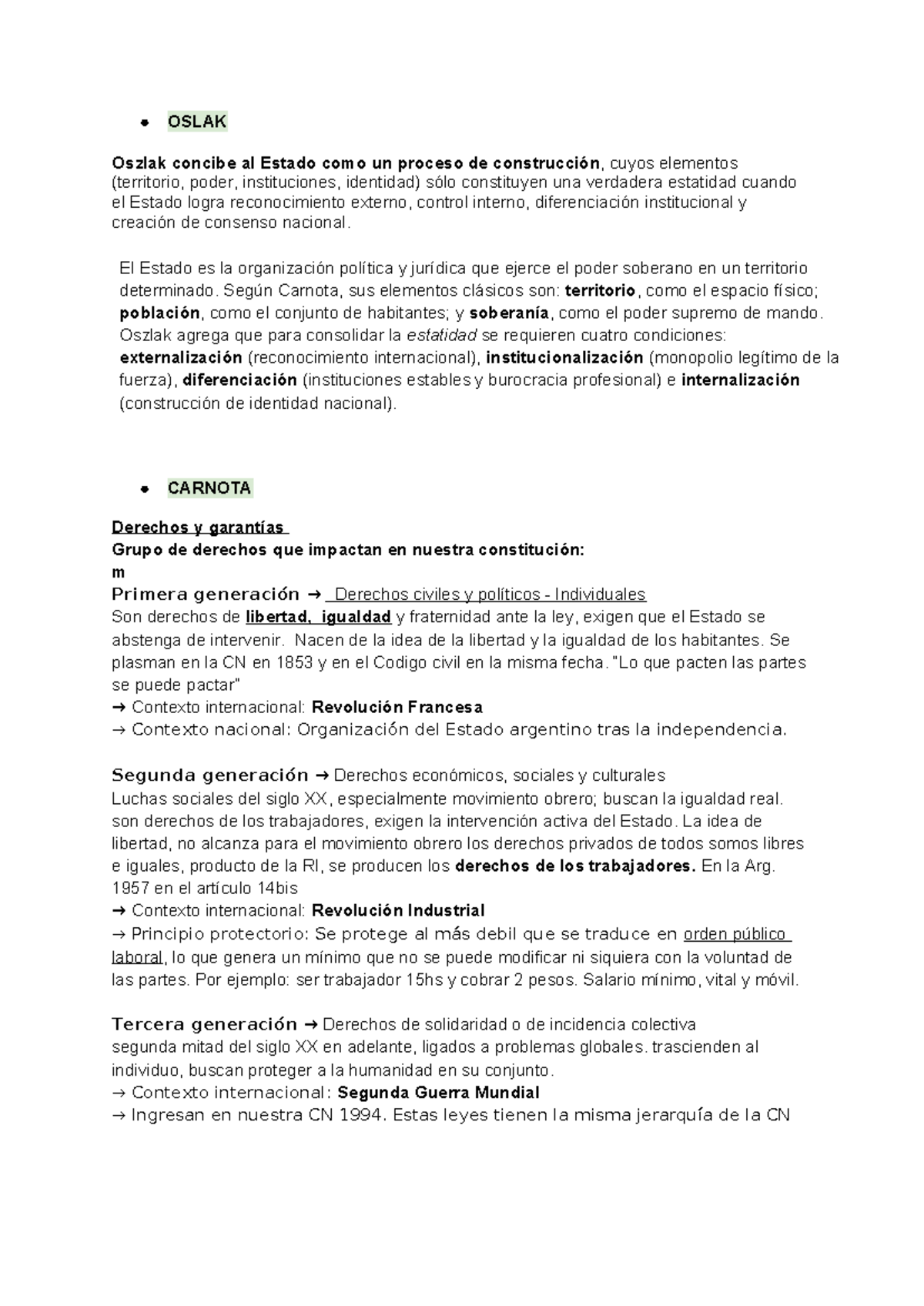 Resumenes de Derecho Público DP 2C 2025: Elementos y Garantías - Studocu