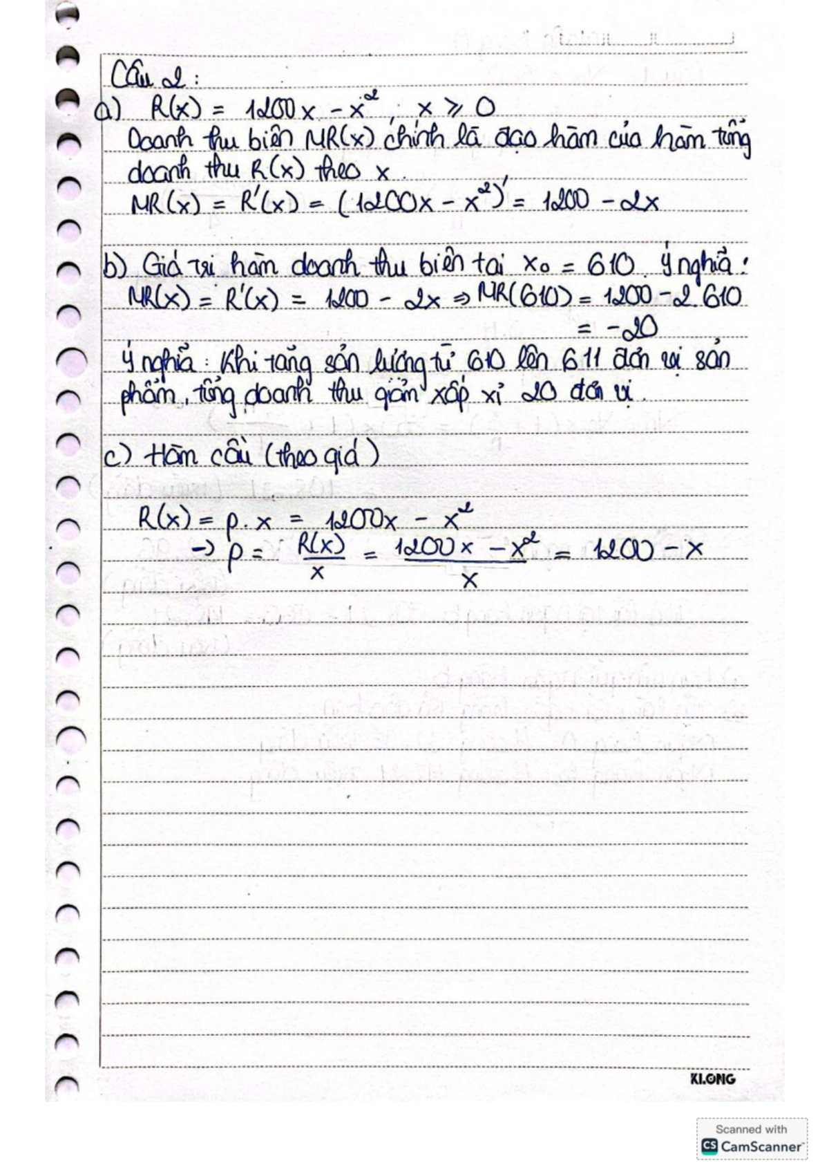 Final Exam Notes: MR and R(x) Analysis for Course Can 2 - Studocu