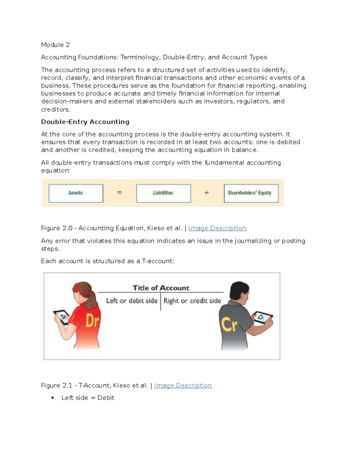 Module 2 - Accounting Foundations: Key Concepts & Processes - Studocu