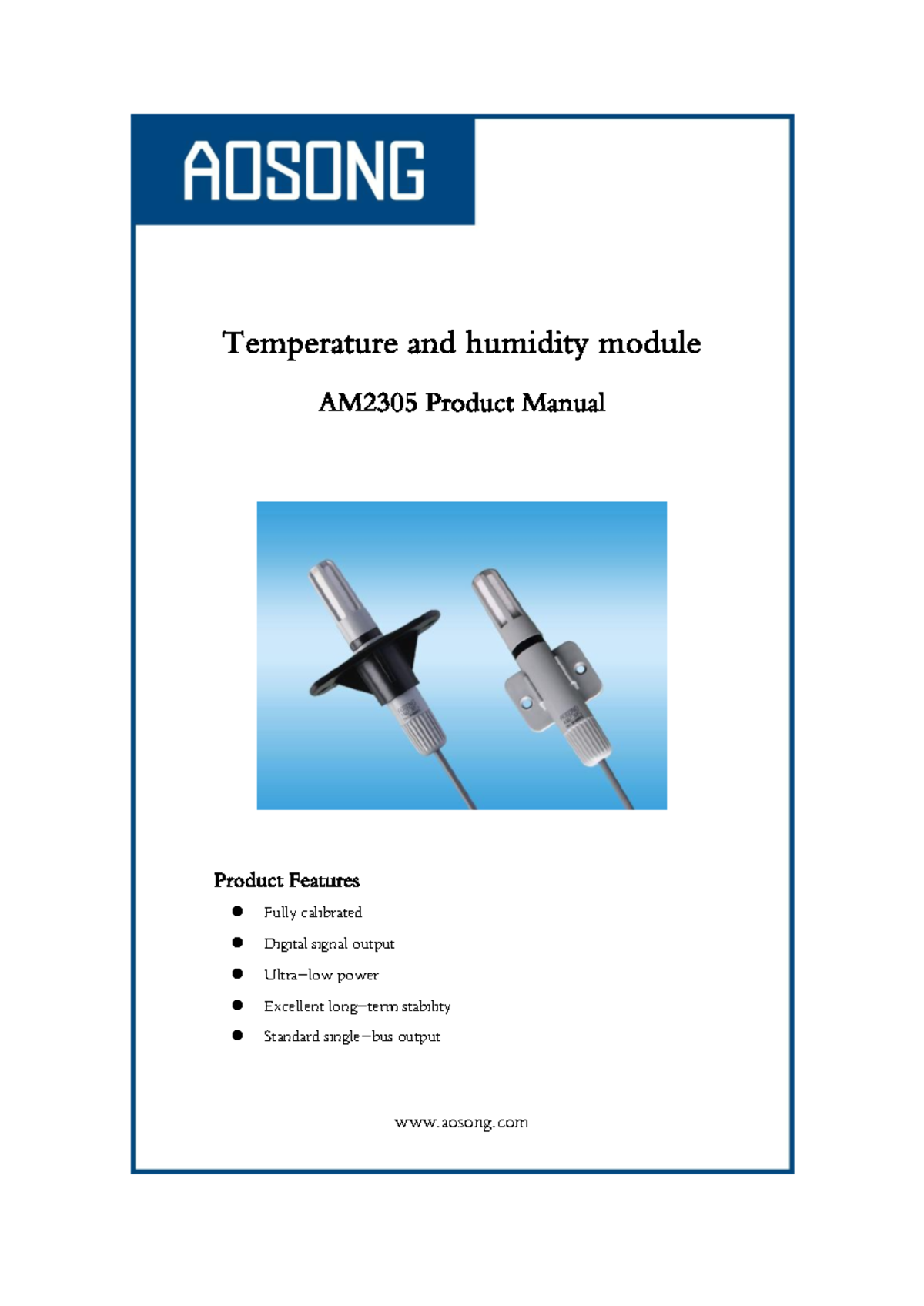 AM2305-Datasheet for Digital Temperature & Humidity Module - Studocu