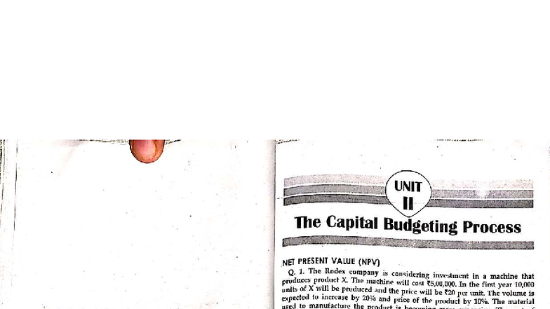 Capital Budgeting Process: NPV Analysis and Investment Decisions (FM ...