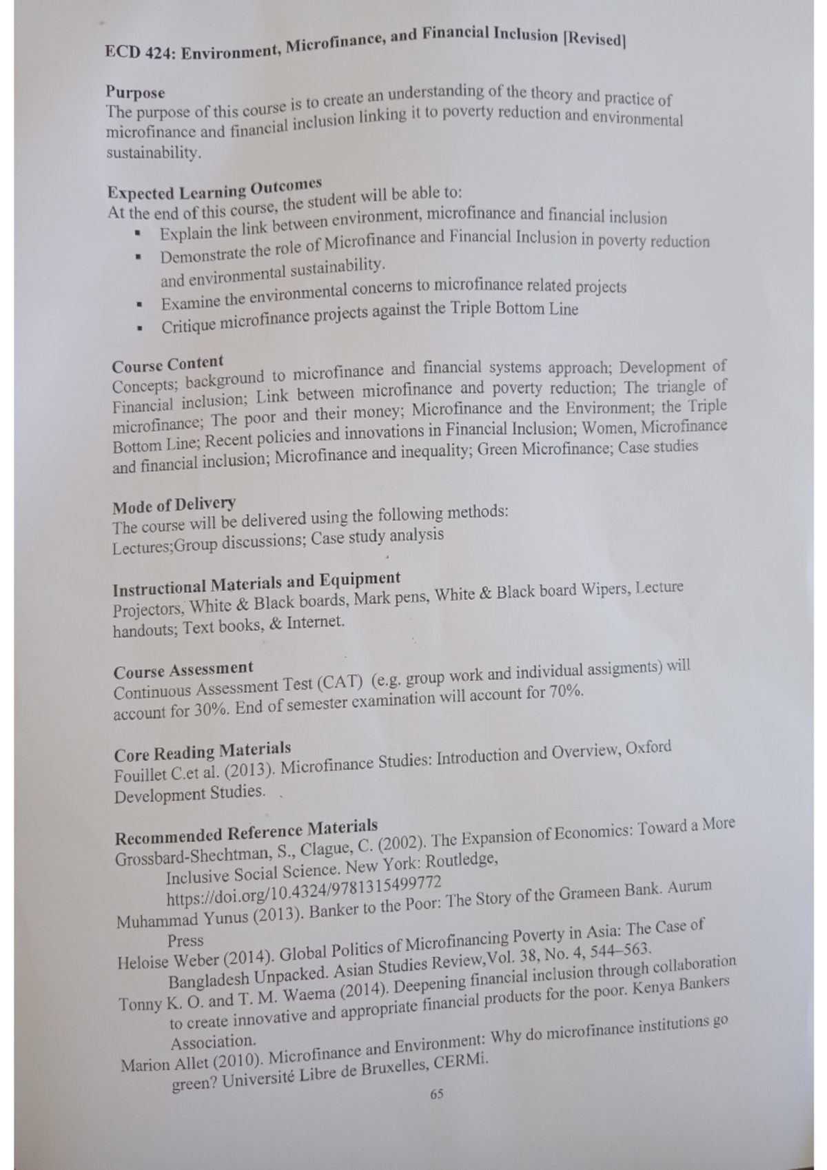 ECD 424 & 427; Comprehensive Semester Outline and Notes - Studocu