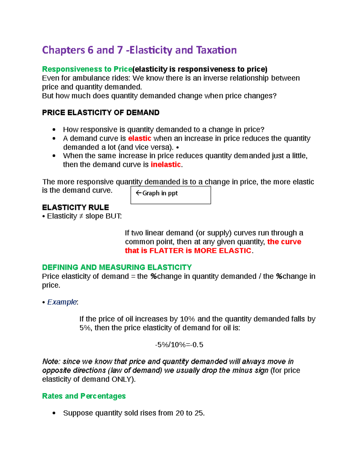Econ Ch6&7 - lecture notes from powerpoint - Chapters 6 and 7 ...