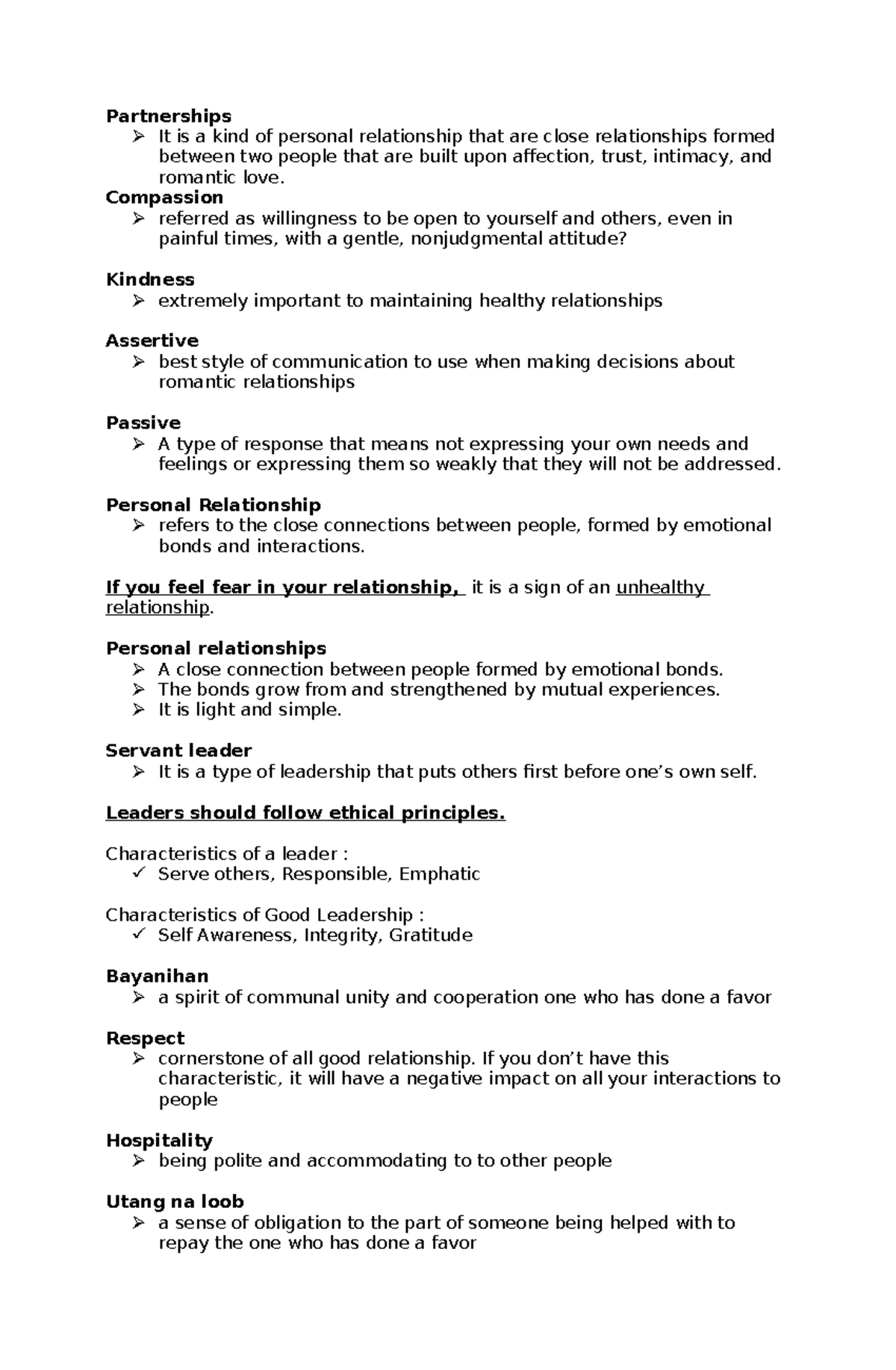 Partnerships and Personal Relationships: Key Concepts in Perdev - Studocu