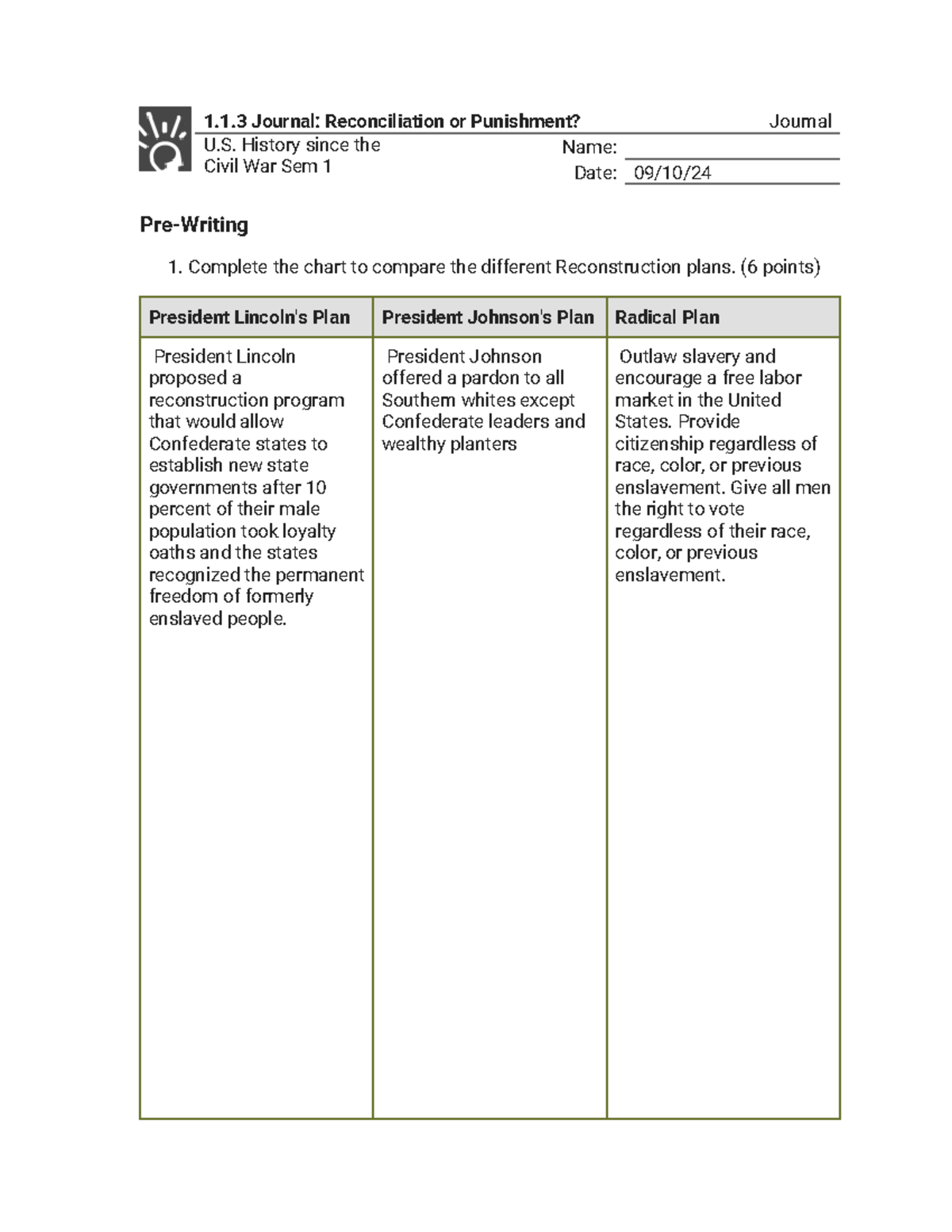 1.1.3 Journal - Reconciliation or Punishment (Journal) (1) - 1.1 