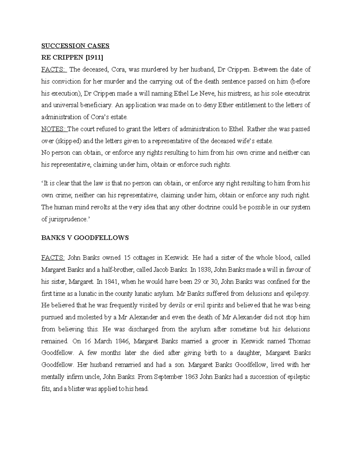 Succession Testate Cases Analysis: Key Legal Decisions and Principles ...