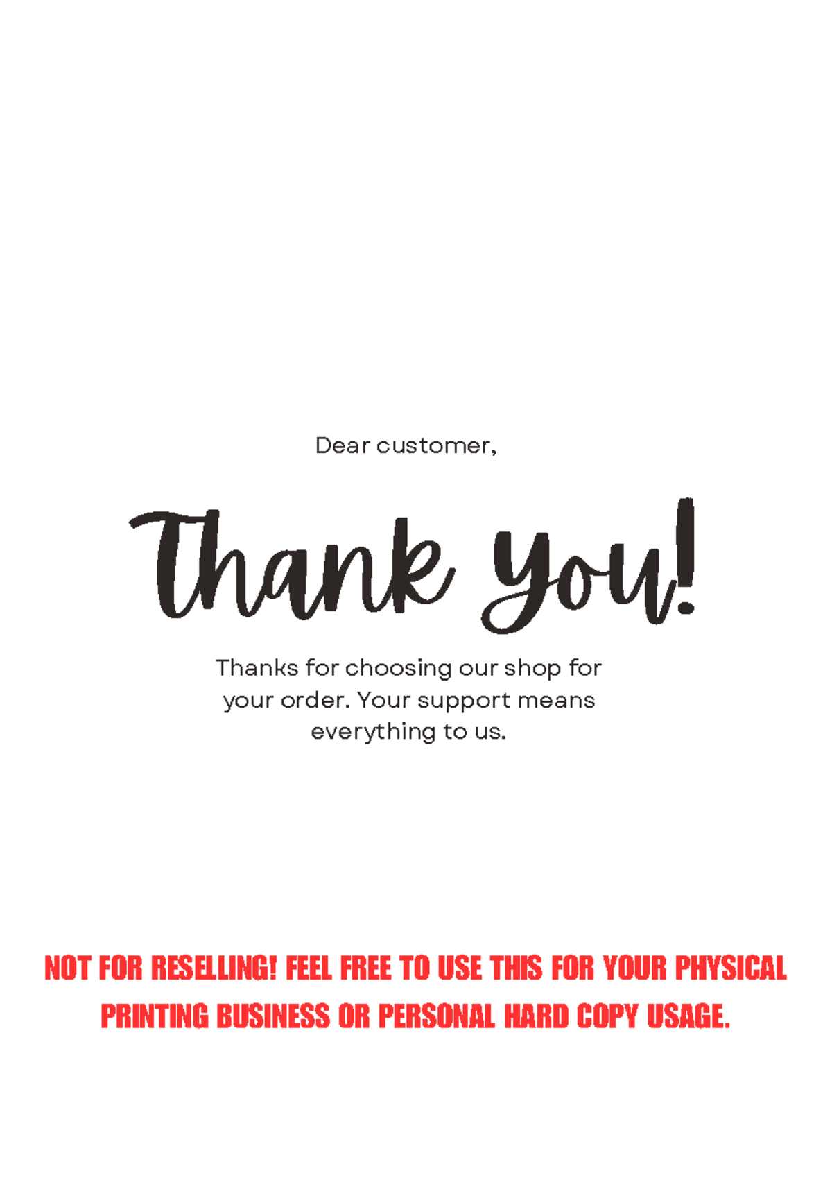 Pusa - Graphic - Thank You! Thanks for choosing our shop for your order ...