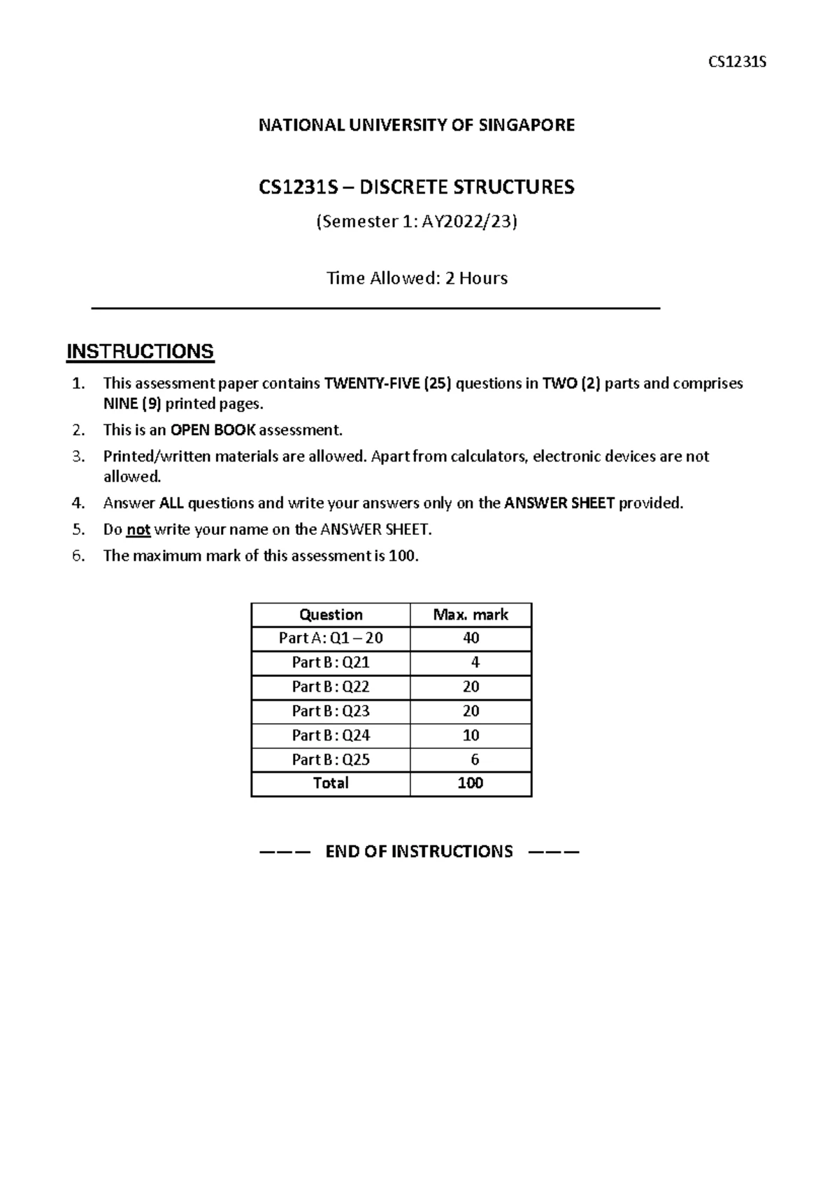 CS2040S: Data Structures & Algorithms Week 4 Discussion Problems - Studocu