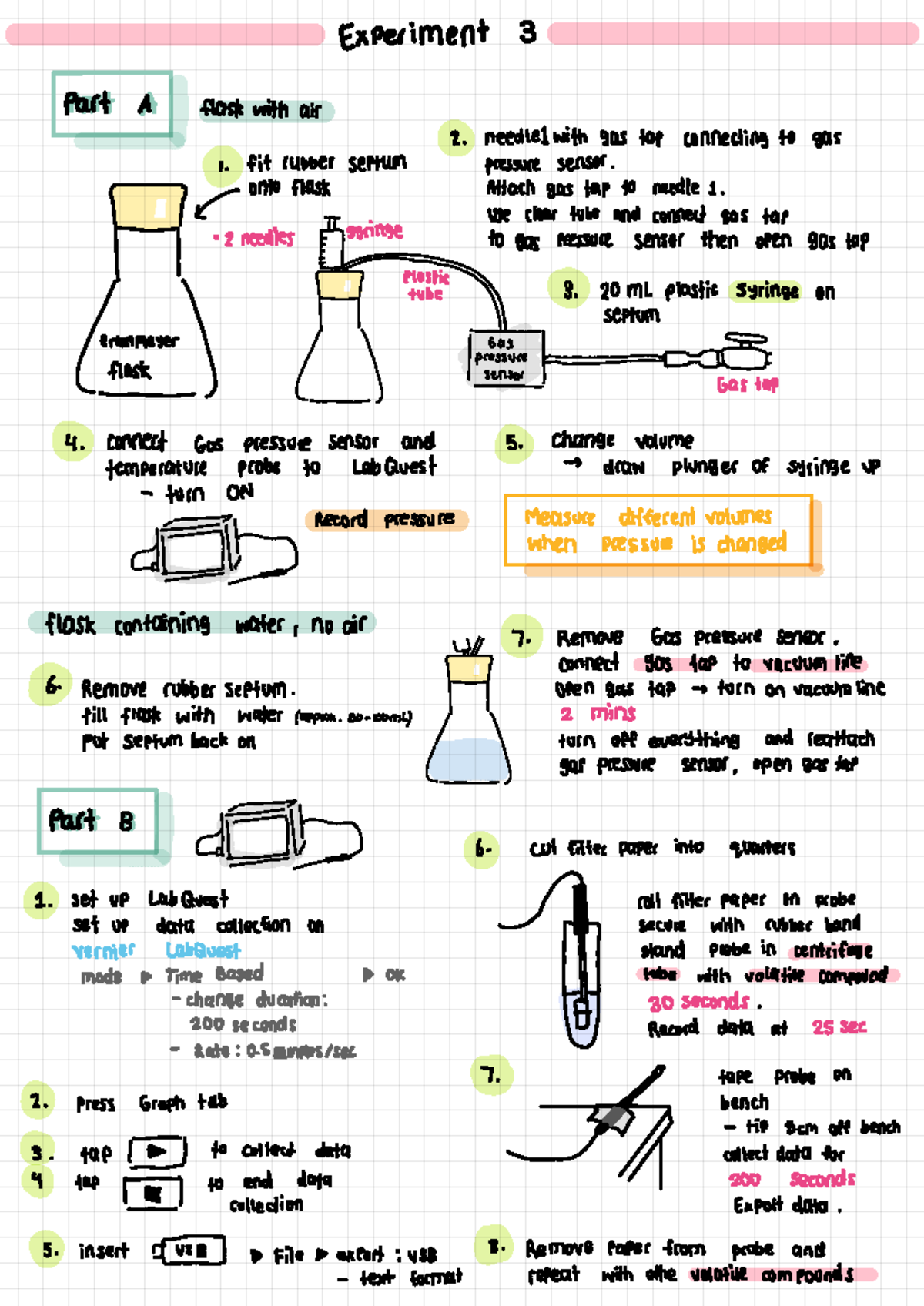 CHEM1100 Experiment 3: Flow Chart for Gas Pressure Setup - Studocu