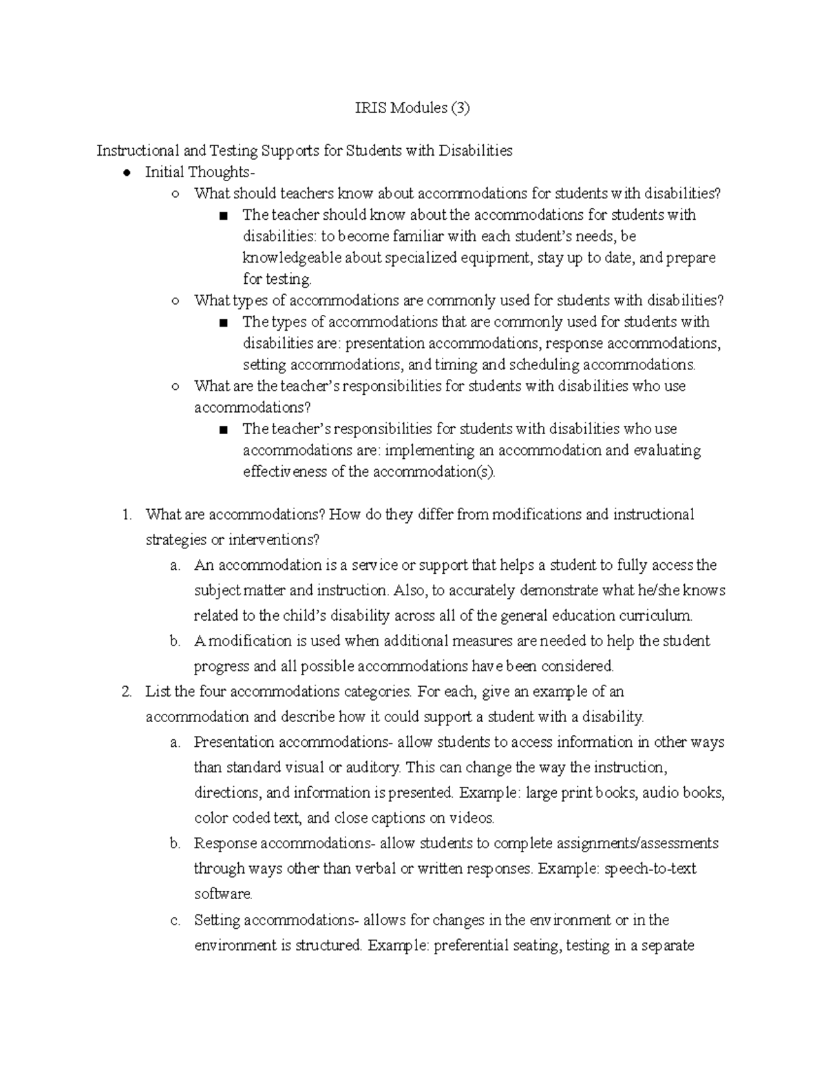 Iris modules dr rogers iris modules 3 instructional and testing