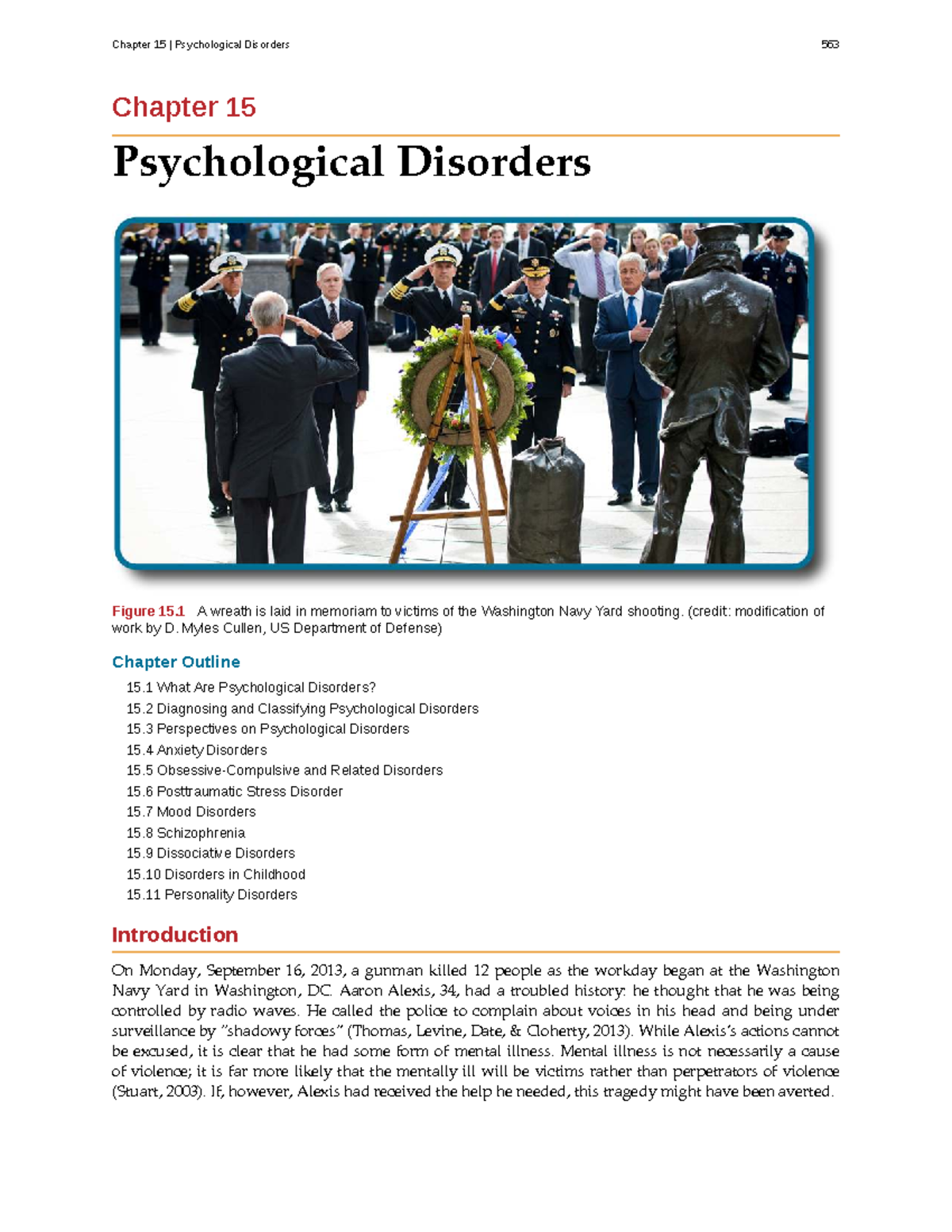 Psychological Disorders Overview: Key Concepts from DSM-5 (Chapter 15 ...