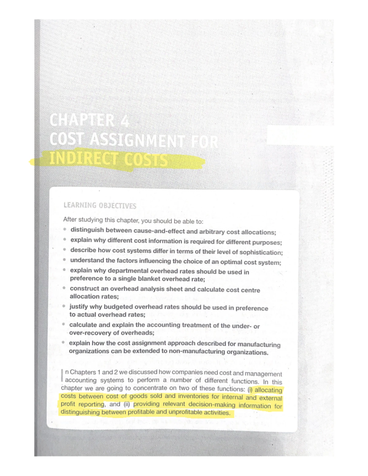 Cost Accounting Chapter 8 - Cost Analysis and Applications - Studocu