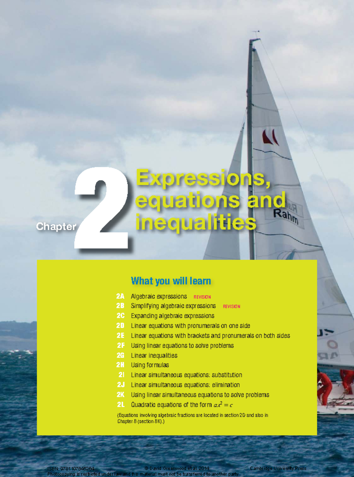 Chapter 2-Expressions.Equations and inequalities - ####### Chapter ...