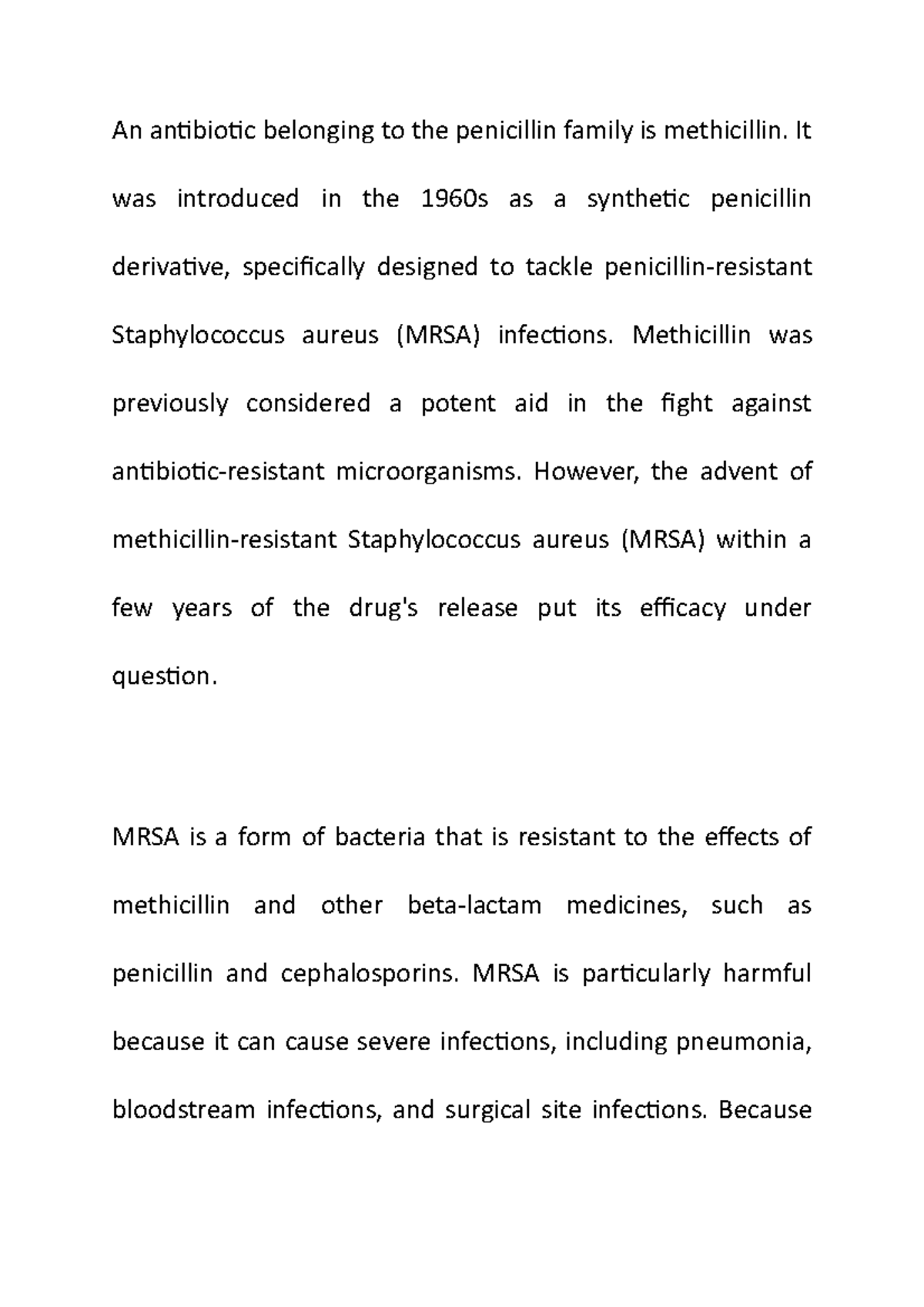 Methicillin Resistance: Understanding MRSA and Treatment Strategies ...