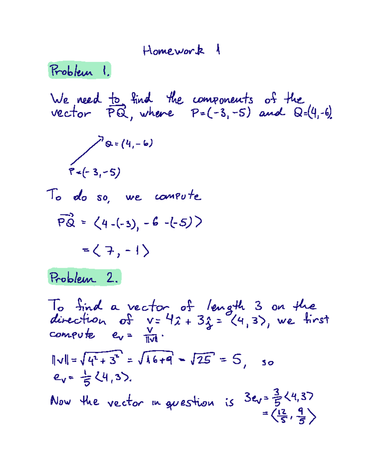 Hw1 - Hw1 - Math 32A - Homework 1 Problem 1. We need to, find the ...