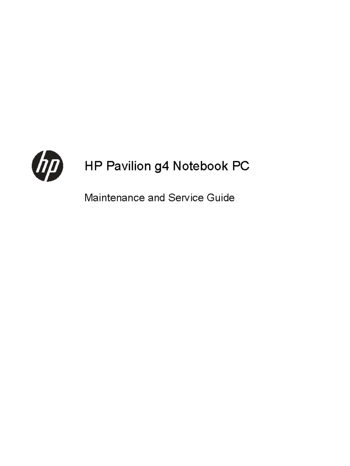 HP Pavilion g4 Maintenance & Service Guide (C03345638) - Studocu