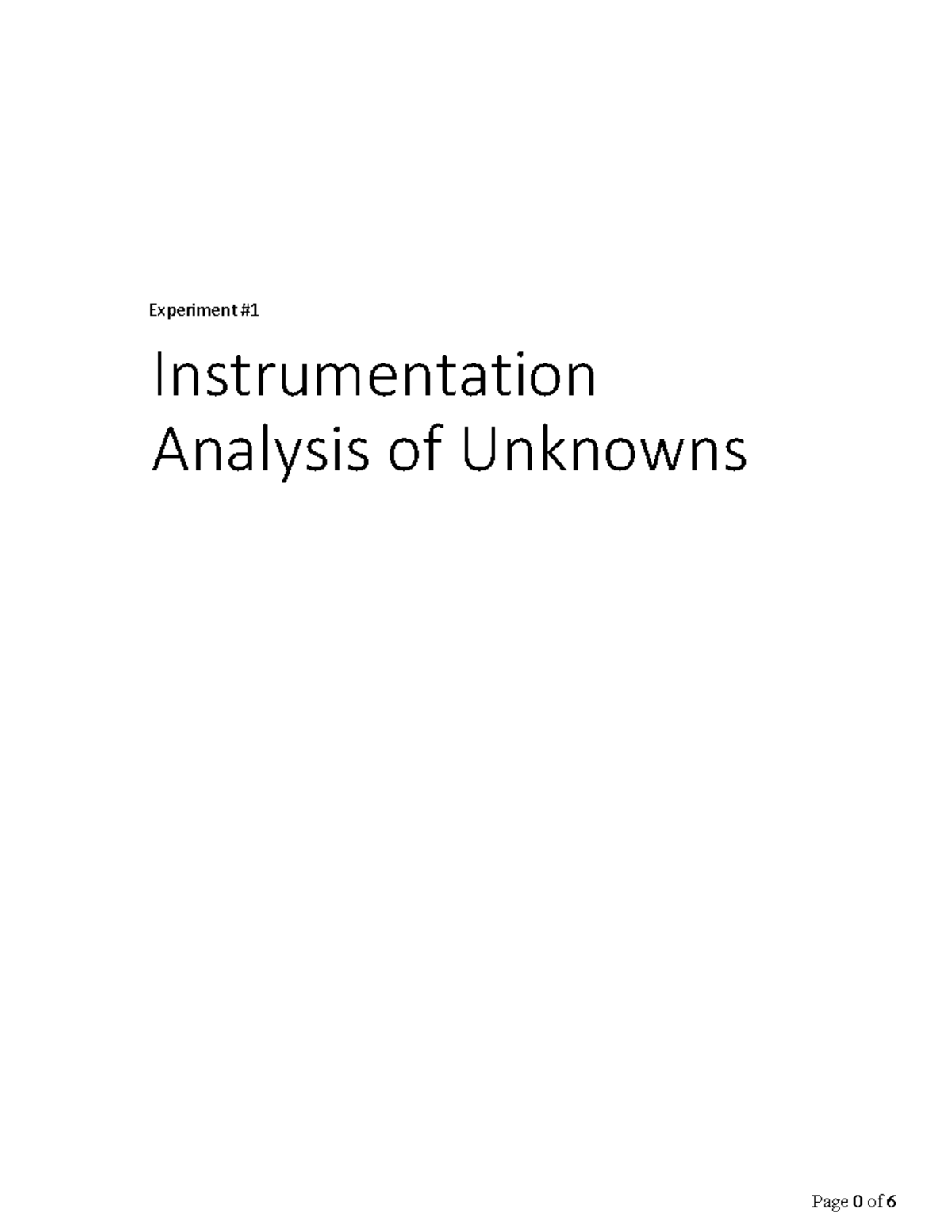 Identification of Three Unknown Solids: Experiment Results & Analysis ...