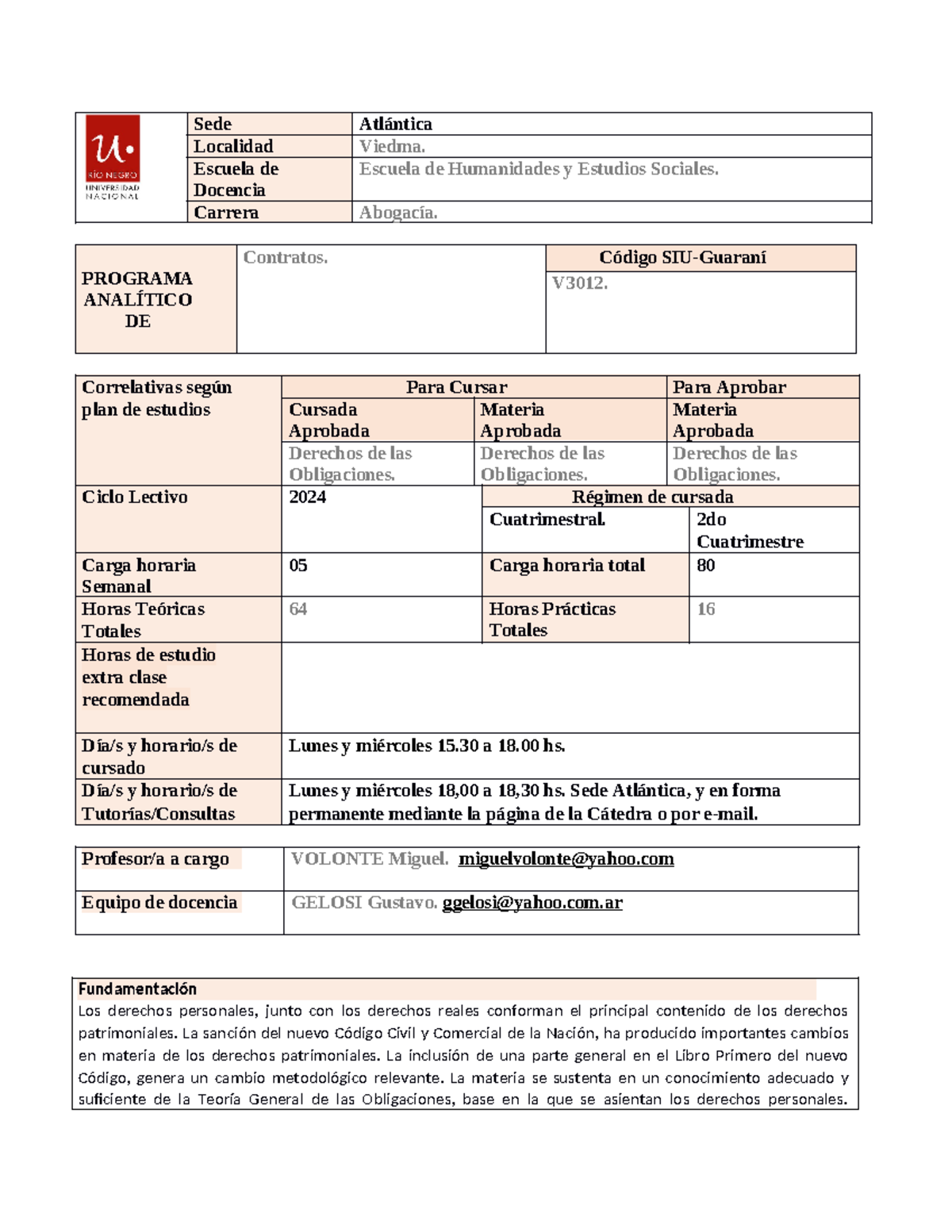 Programa Contratos 2024 con DNU 2 - Sede Atlántica Localidad Viedma ...