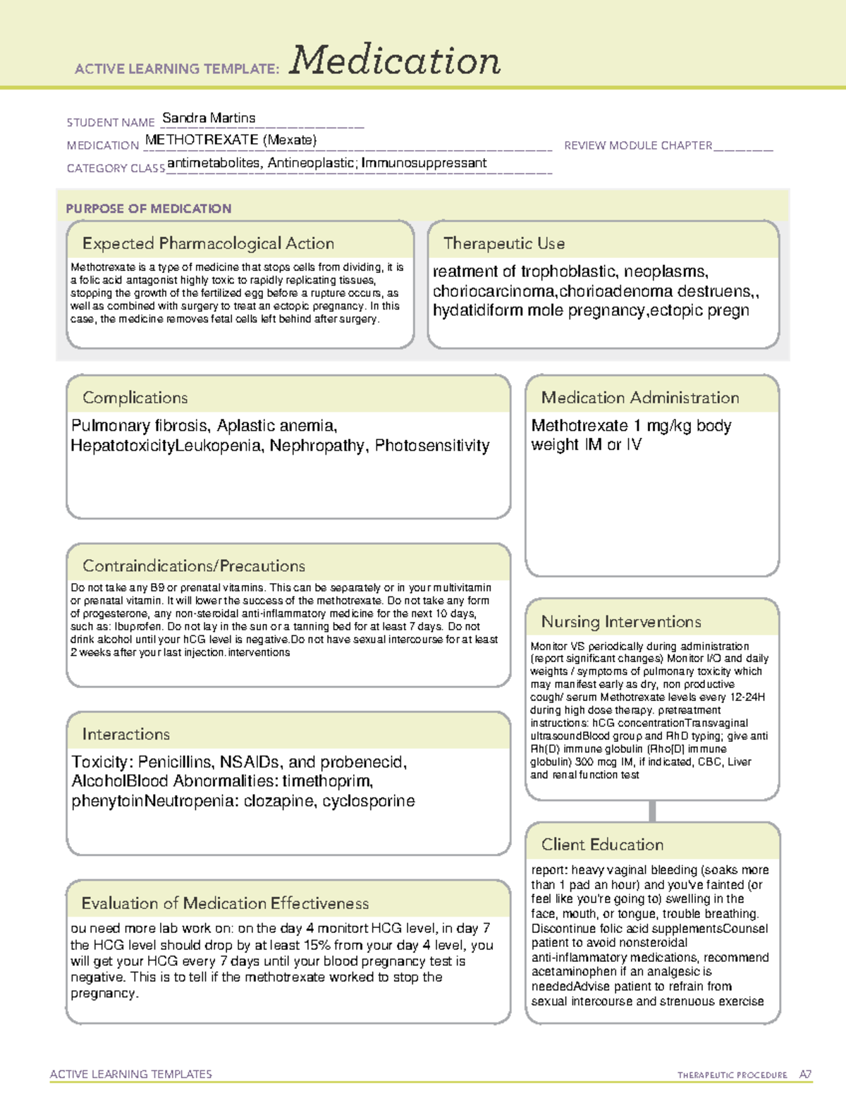 Medication 0308 - study - ACTIVE LEARNING TEMPLATES TherapeuTic ...