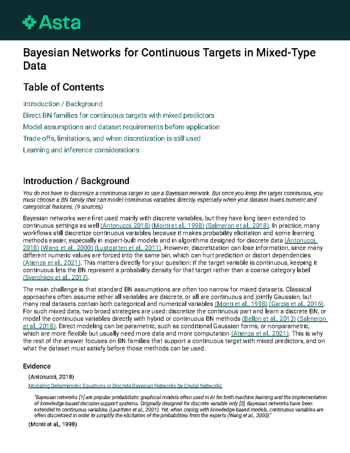 Bayesian Networks for Continuous Targets in Mixed-Type Data Analysis ...