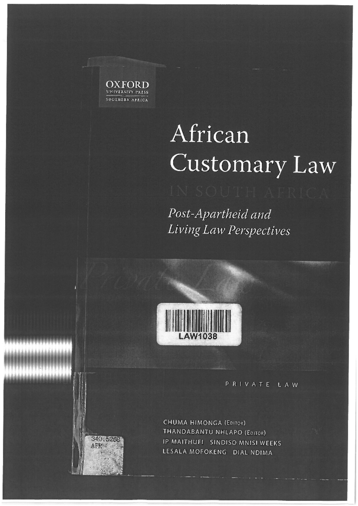 African Customary Law in the Union Era: Insights and Perspectives IR ...