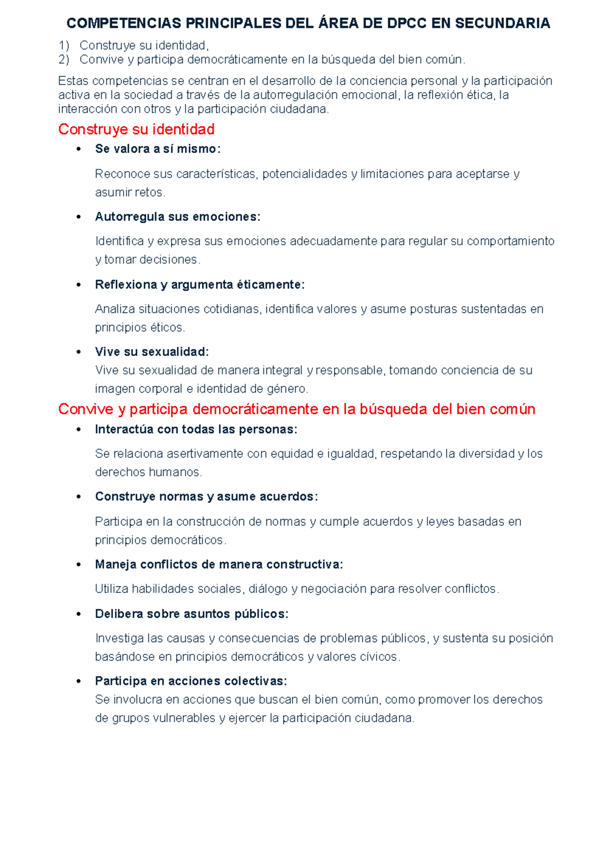 Competencias Clave en DPCC para Secundaria: Identidad y Participación ...