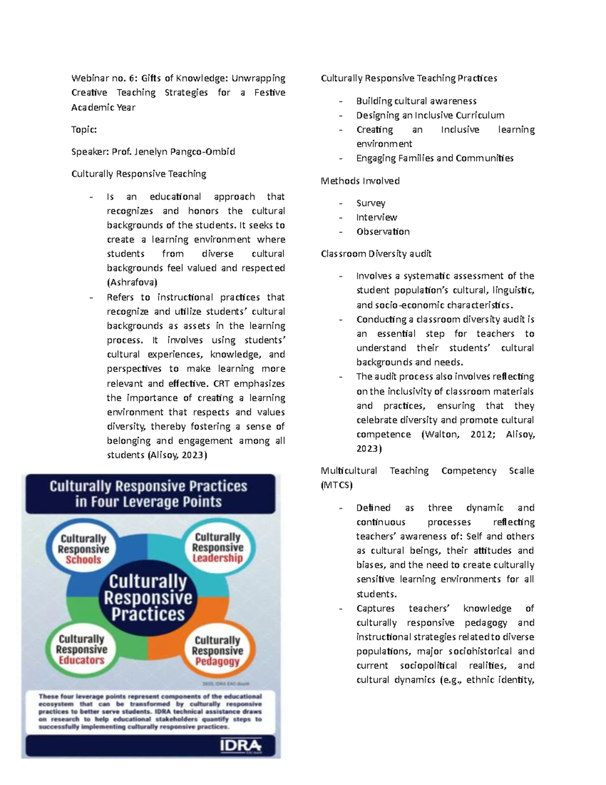 SPT Webinar Final Term - Compilation of Special Topics lesson - Webinar ...
