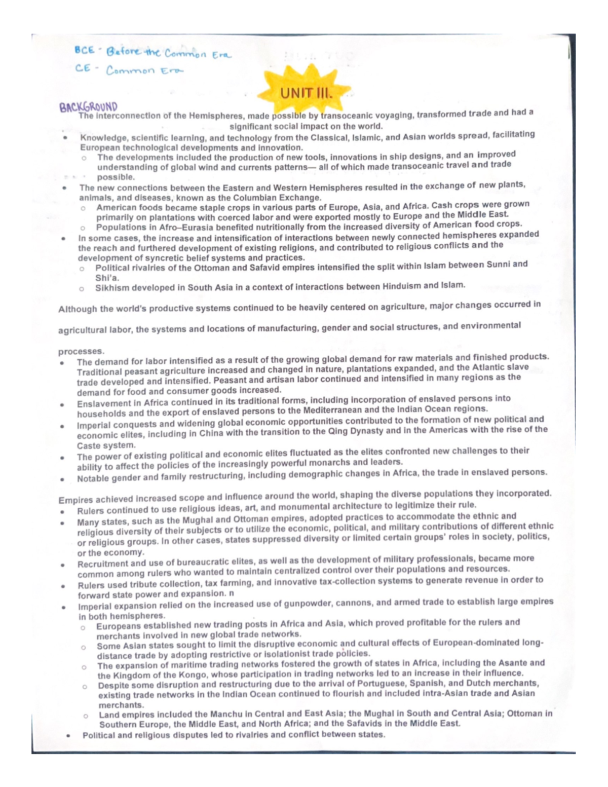 APWH- Unit III - Focuses on Unit 3 of World History. Focuses a lot on ...