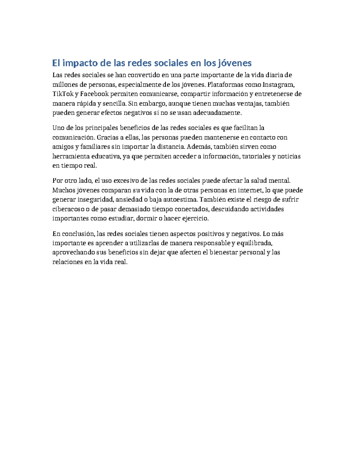 El impacto de las redes sociales en los jóvenes: Análisis y Reflexiones ...
