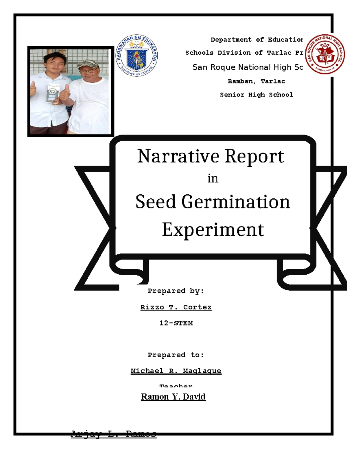 Seed Morphology & Germination Report - Science 101 by G. Cabang - Studocu