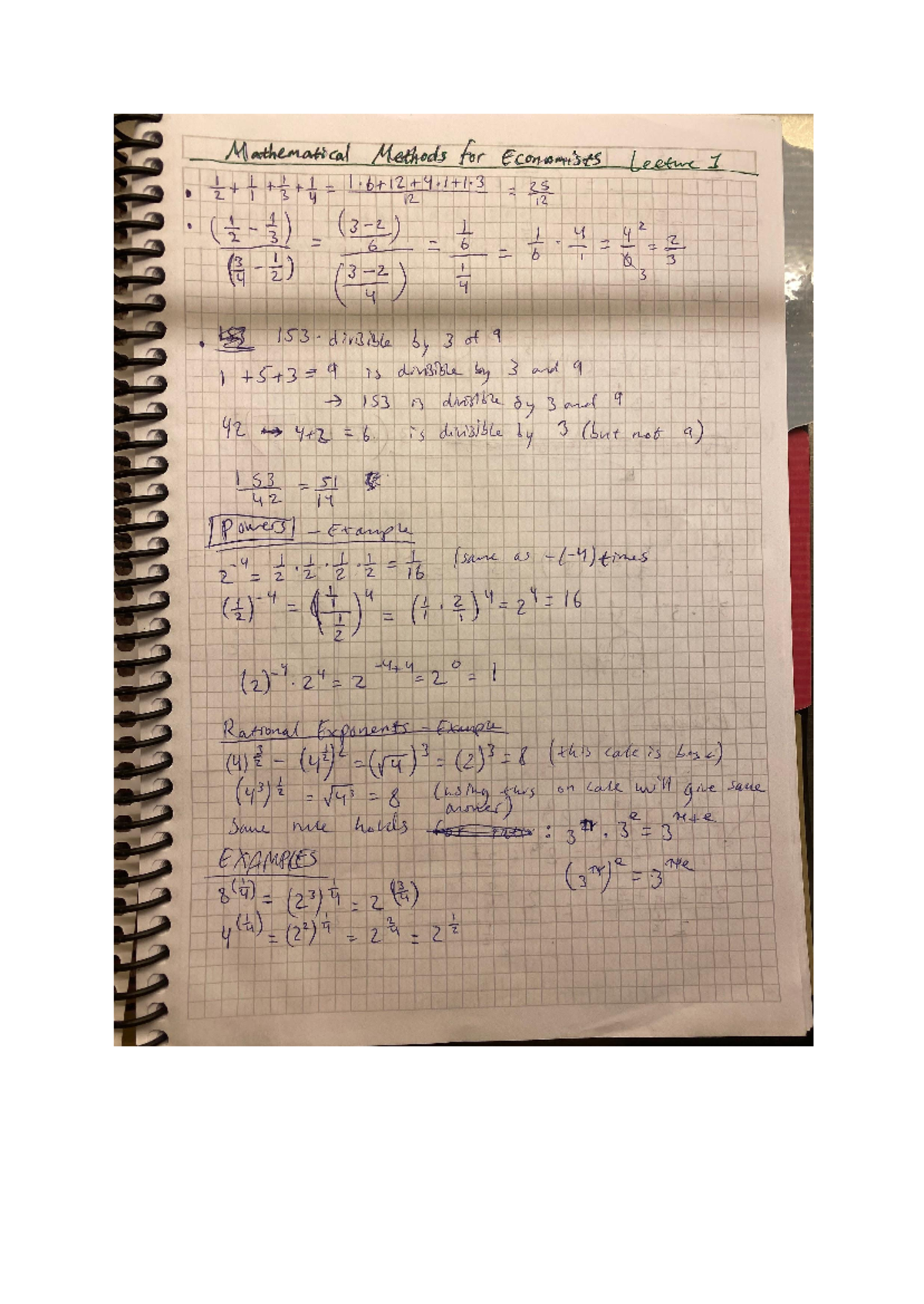 Lecture 1 - Mathematical Methods - LECTURE 1 For the new calculator ...