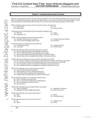 Principles of economics - PRC 03 - ICAP - Studocu