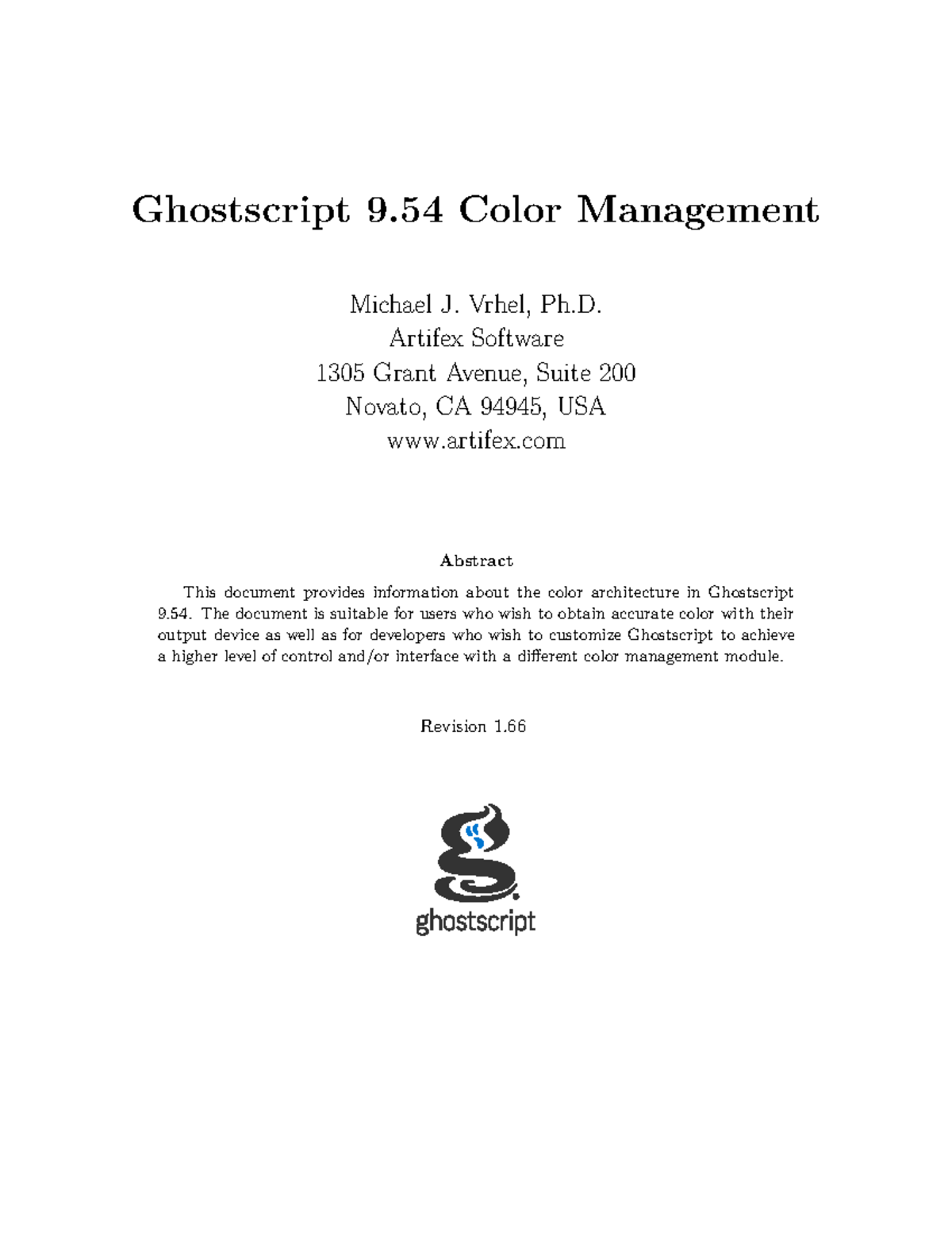 Ghostscript 9.54 Color Management Overview and Features - Studocu