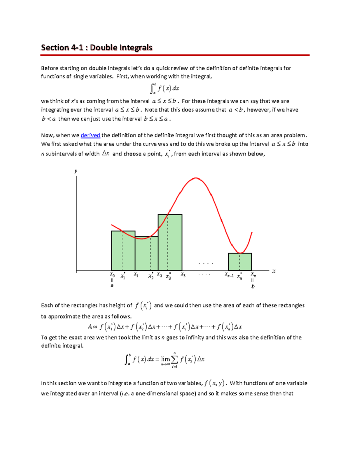 Calc III Double Integrals: Understanding and Computing Volume Under ...