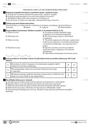 Sprawdzian Biologia Na Czasie Komorka Nowa Reforma