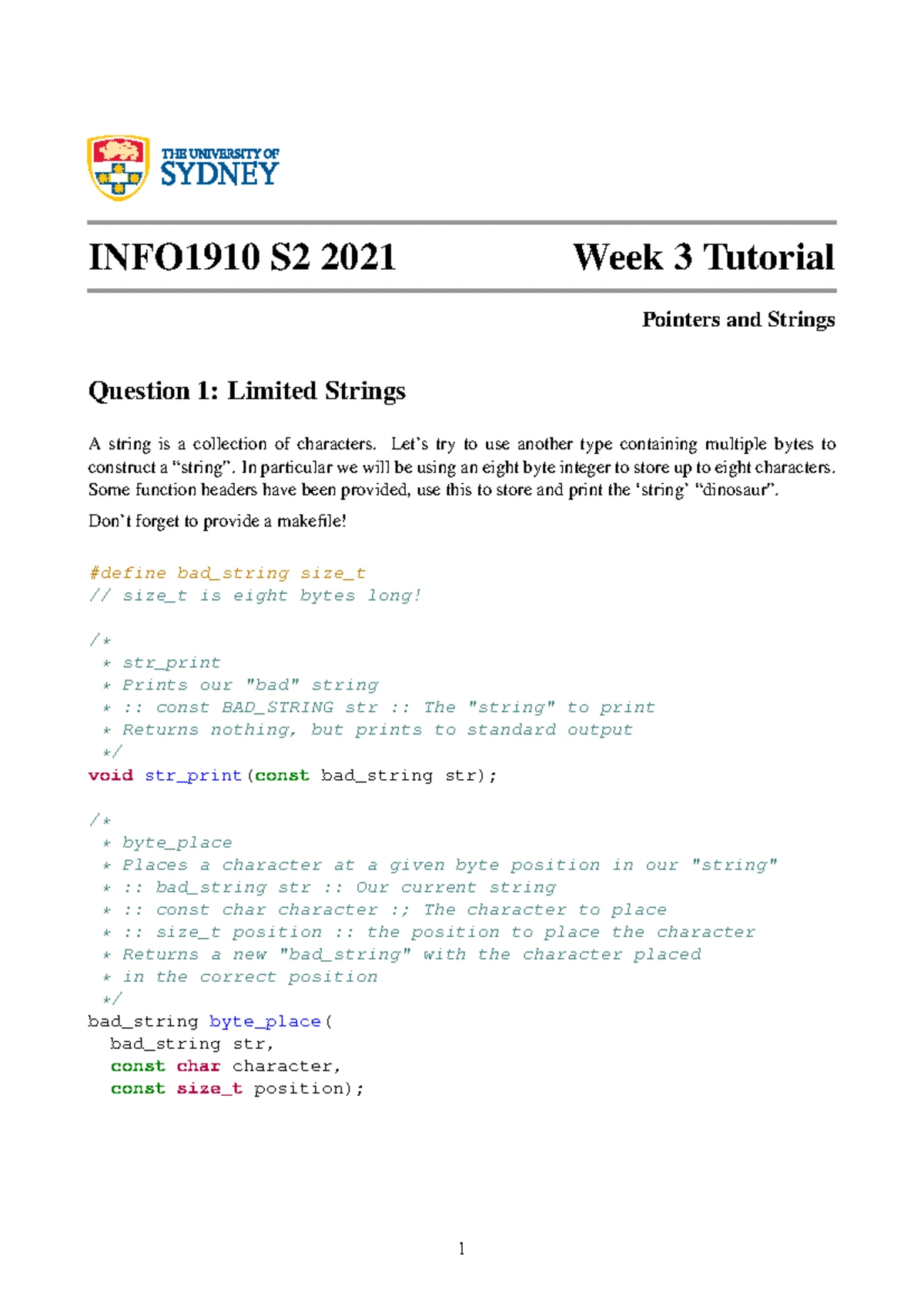 INFO1910 S1 2025 Week 3 Tutorial: Strings and Loops Concepts - Studocu