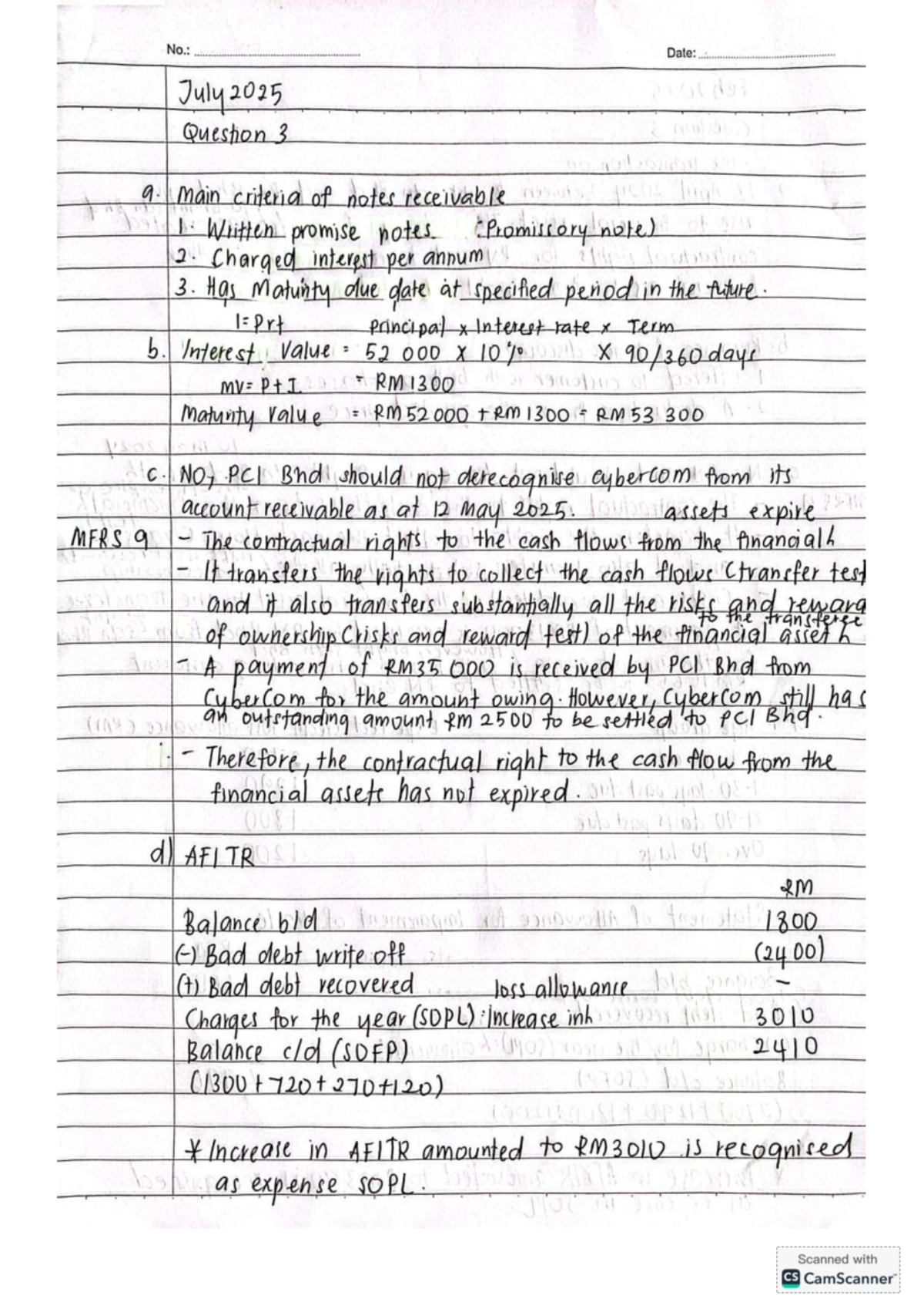 JULY25 FAR210 - Final Exam Notes on Receivables and Financial Assets ...