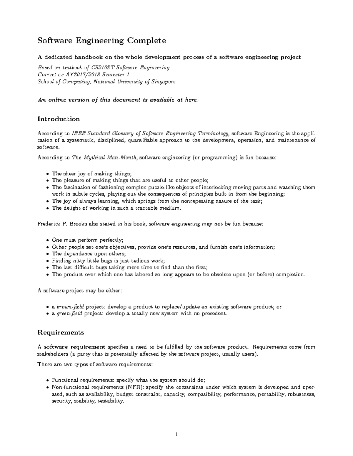 CS2103T Final Exam Notes: Comprehensive Guide to Software Engineering ...