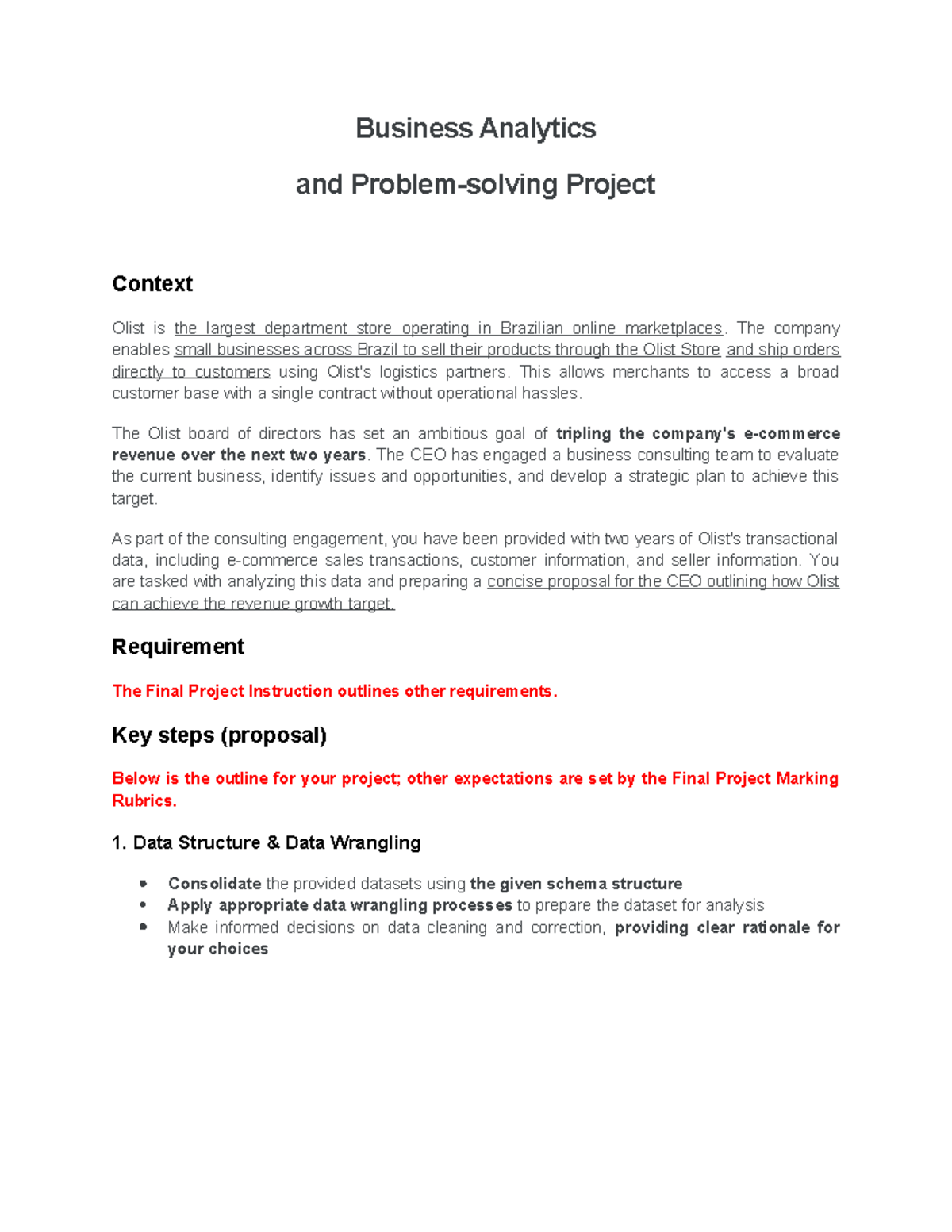 Business Analytics Project Proposal: Olist Revenue Growth Strategy ...