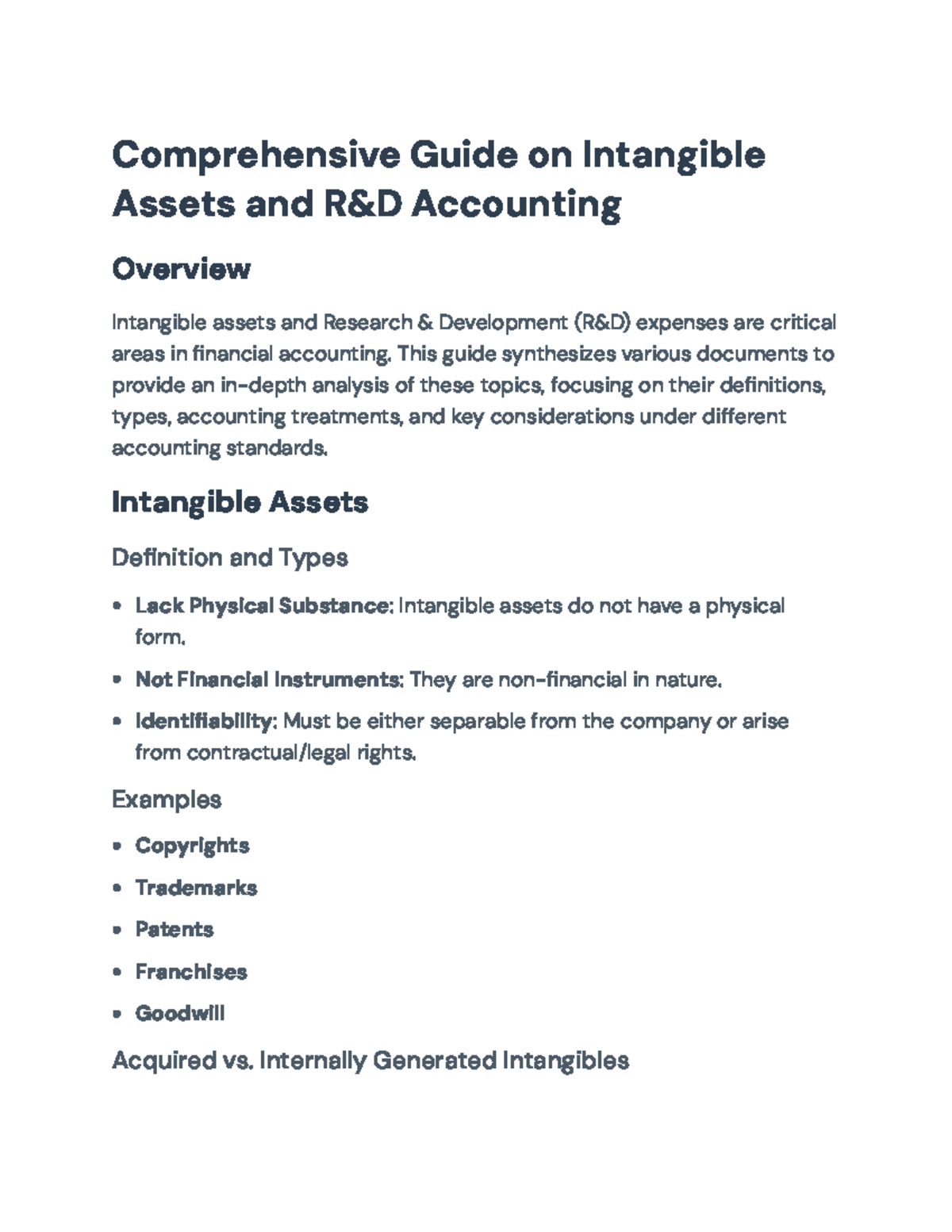 Comprehensive Guide on Accounting for Intangible Assets & R&D ...