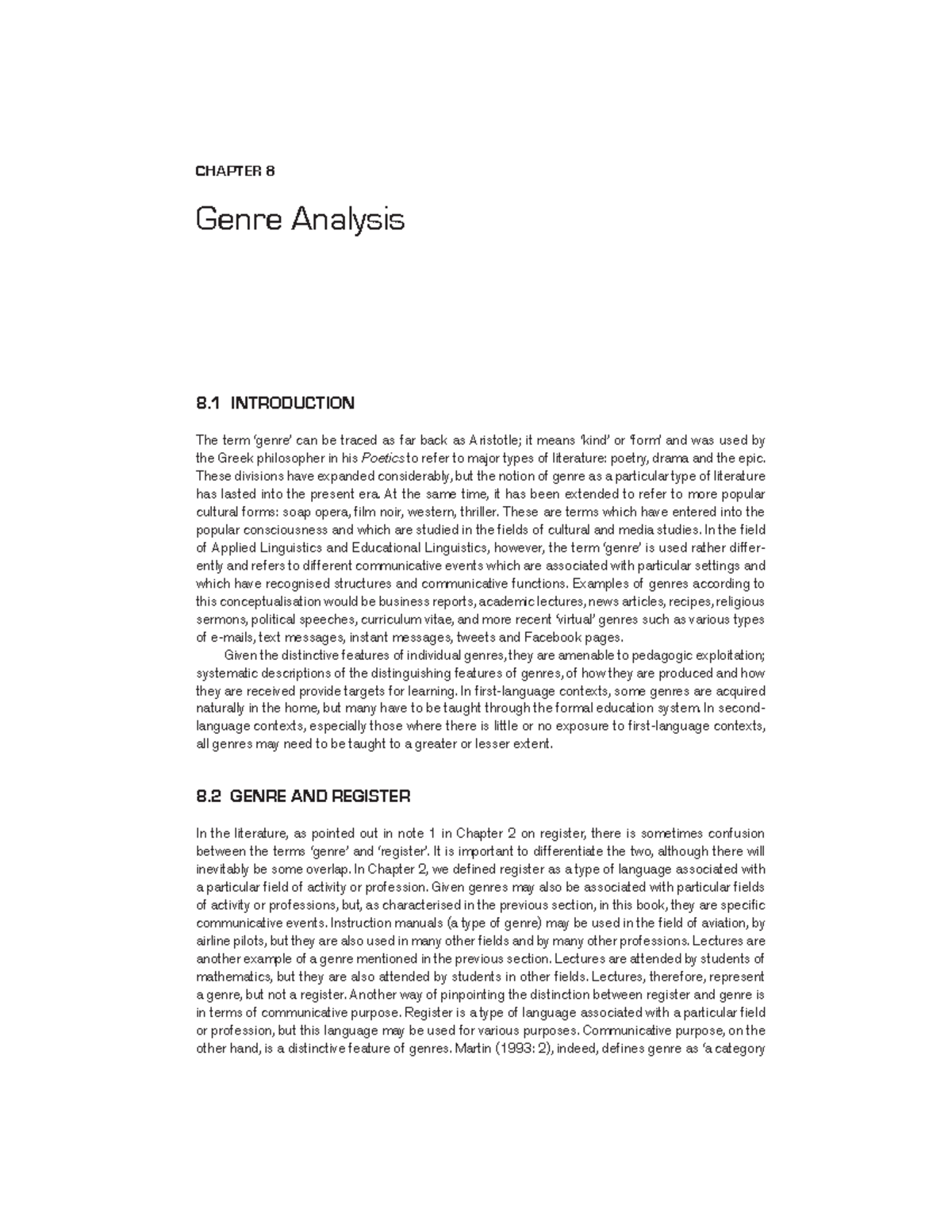 B4 Lecture 08: Genre Analysis and Its Key Concepts - Studocu