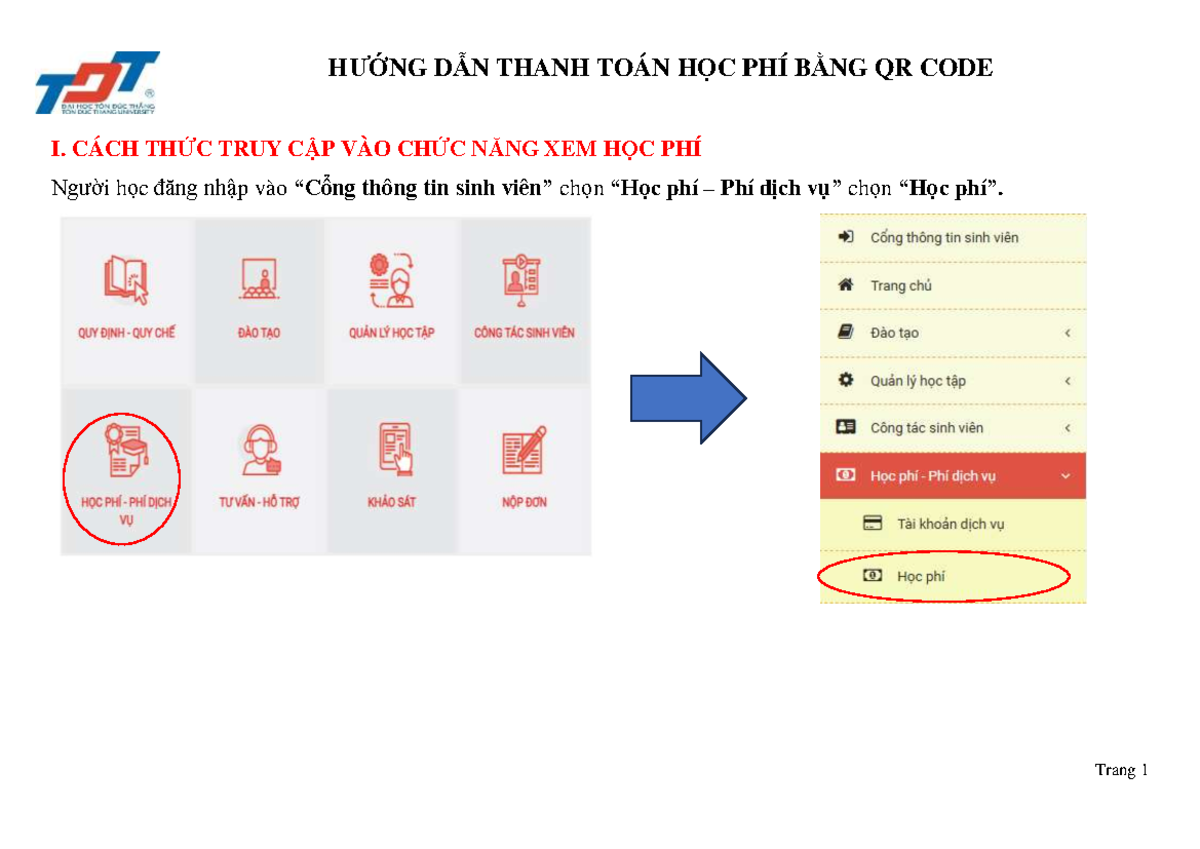 Hướng Dẫn Thanh Toán Học Phí Bằng QR Code (20250104 030021 924) - Studocu